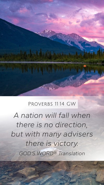 Proverbs 11:14 GW Bible Verse Image