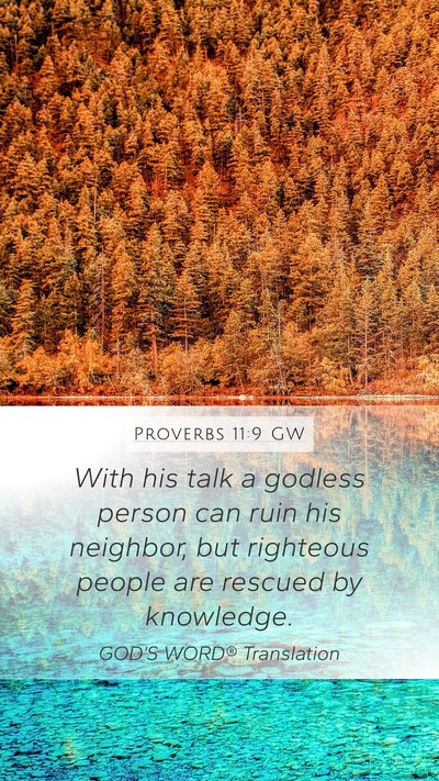 Proverbs 11:9 GW Bible Verse Image