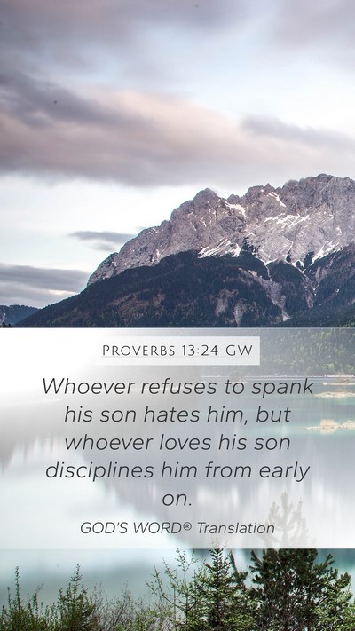Proverbs 13:24 GW Bible Verse Image