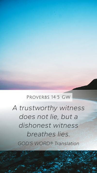 Proverbs 14:5 GW Bible Verse Image
