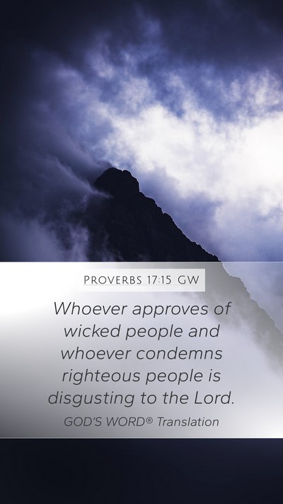 Proverbs 17:15 GW Bible Verse Image