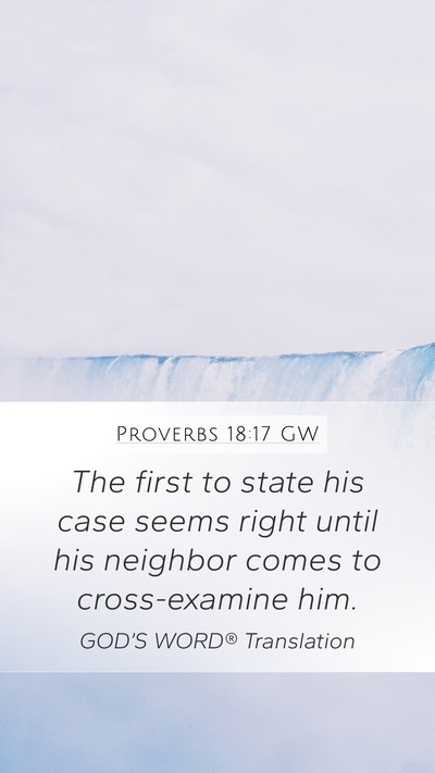 Proverbs 18:17 GW Bible Verse Image