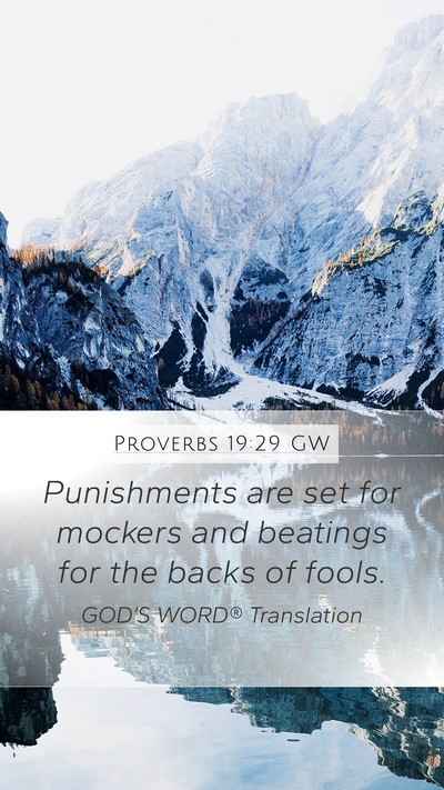 Proverbs 19:29 GW Bible Verse Image