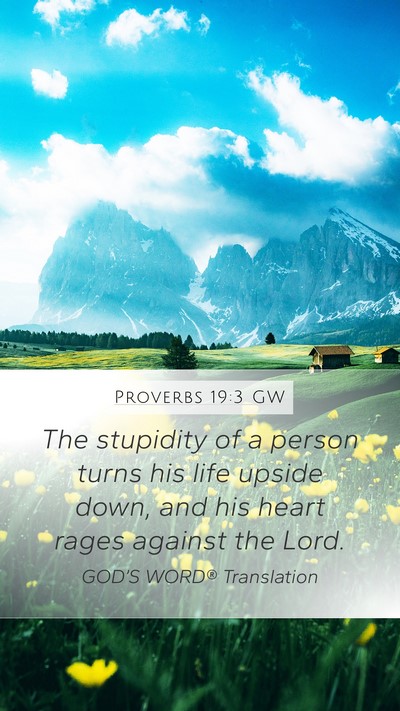 Proverbs 19:3 GW Bible Verse Image