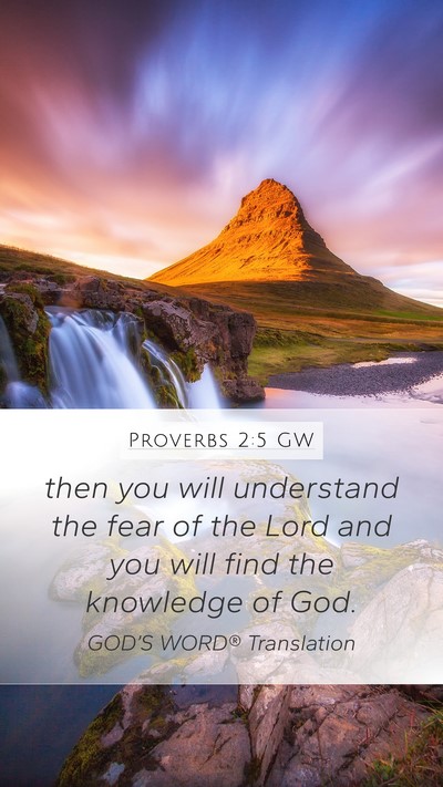 Proverbs 2:5 GW Bible Verse Image