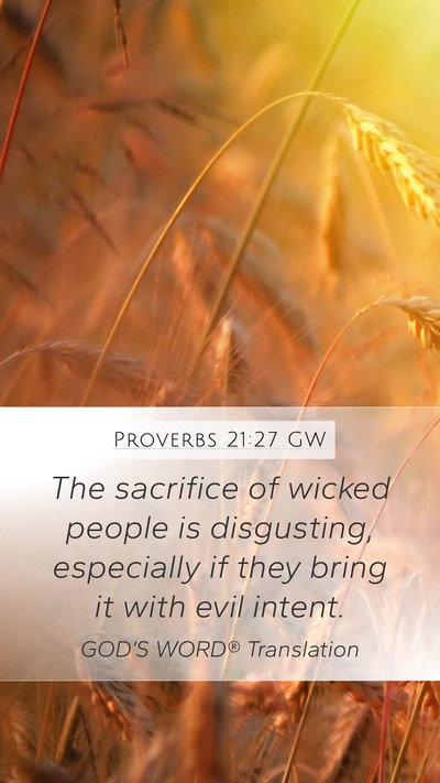 Proverbs 21:27 GW Bible Verse Image