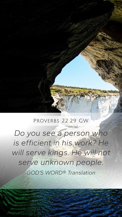 Proverbs 22:29 GW Bible Verse Image