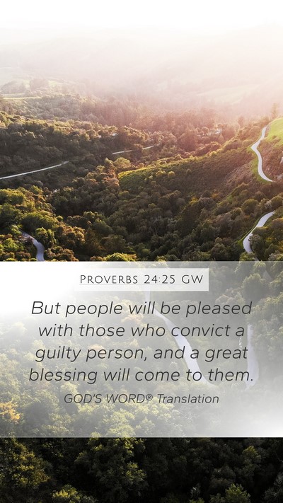 Proverbs 24:25 GW Bible Verse Image