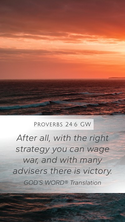 Proverbs 24:6 GW Bible Verse Image