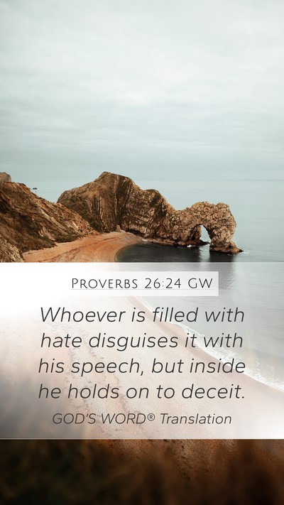 Proverbs 26:24 GW Bible Verse Image