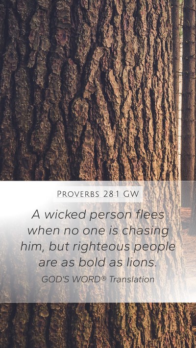 Proverbs 28:1 GW Bible Verse Image