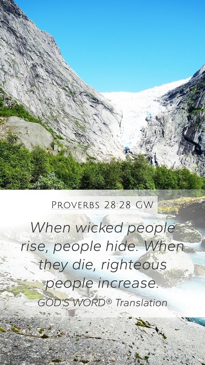 Proverbs 28:28 GW Bible Verse Image