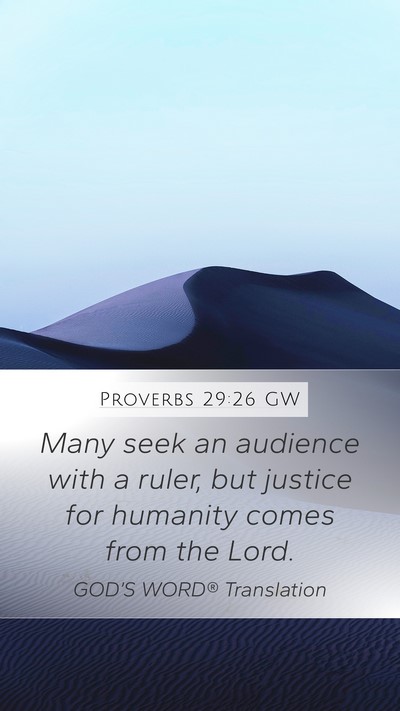 Proverbs 29:26 GW Bible Verse Image