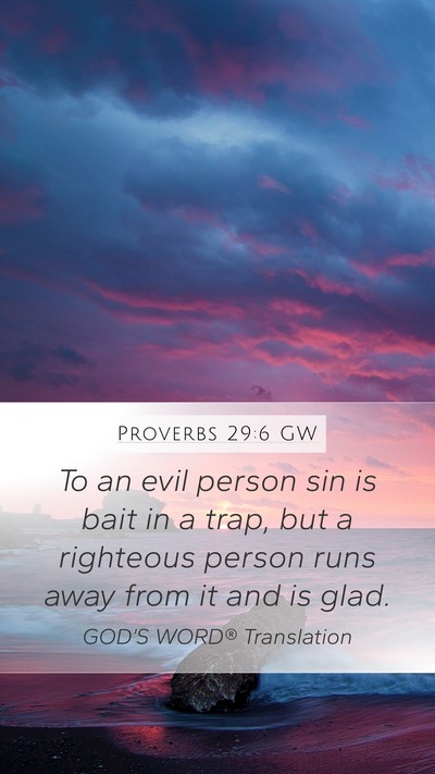 Proverbs 29:6 GW Bible Verse Image