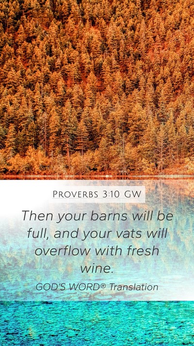 Proverbs 3:10 GW Bible Verse Image