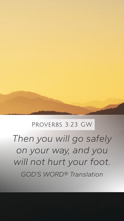Proverbs 3:23 GW Bible Verse Image