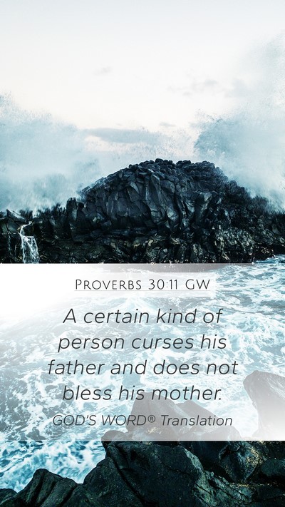 Proverbs 30:11 GW Bible Verse Image