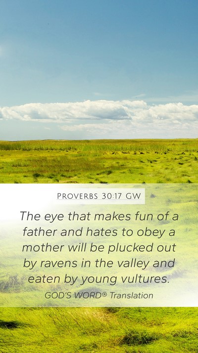 Proverbs 30:17 GW Bible Verse Image