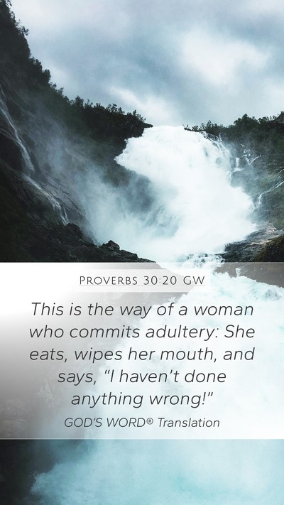 Proverbs 30:20 GW Bible Verse Image