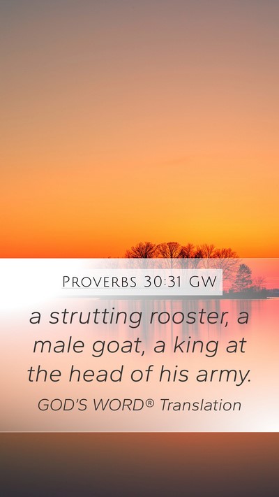 Proverbs 30:31 GW Bible Verse Image