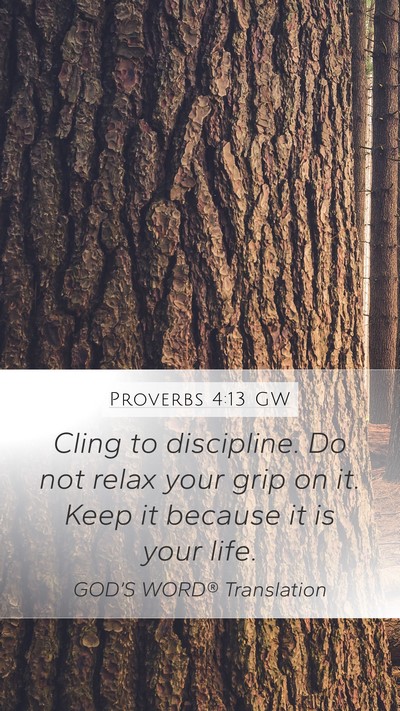Proverbs 4:13 GW Bible Verse Image