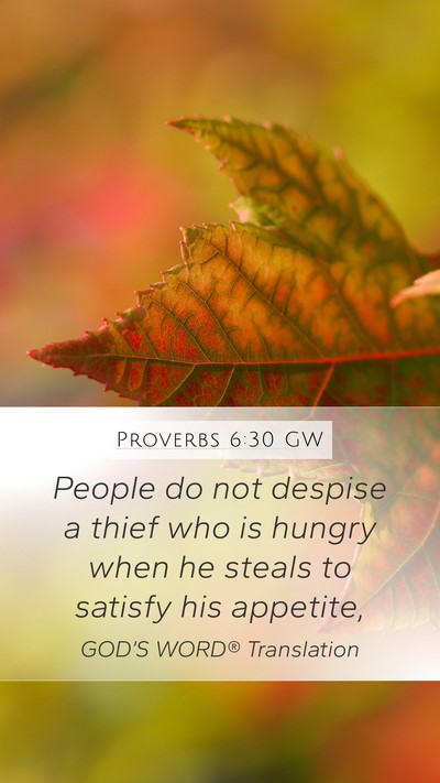 Proverbs 6:30 GW Bible Verse Image