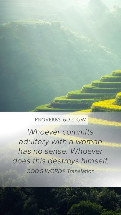 Proverbs 6:32 GW Bible Verse Image