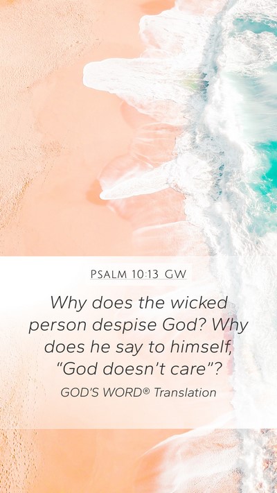 Psalm 10:13 GW Bible Verse Image
