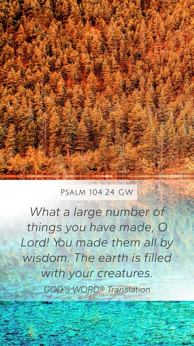 Psalm 104:24 GW Bible Verse Image