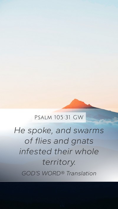 Psalm 105:31 GW Bible Verse Image