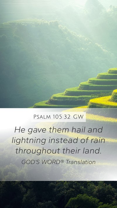 Psalm 105:32 GW Bible Verse Image