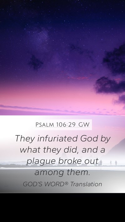 Psalm 106:29 GW Bible Verse Image