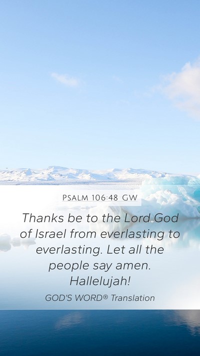 Psalm 106:48 GW Bible Verse Image