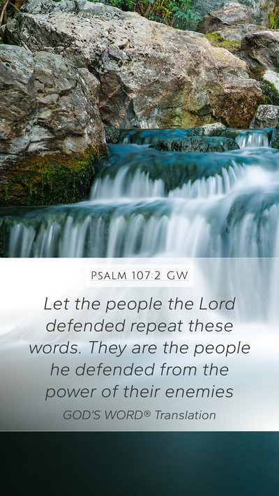 Psalm 107:2 GW Bible Verse Image