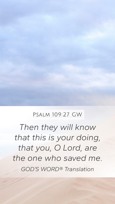 Psalm 109:27 GW Bible Verse Image