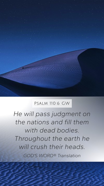 Psalm 110:6 GW Bible Verse Image