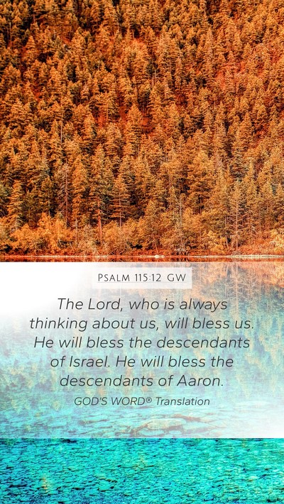 Psalm 115:12 GW Bible Verse Image