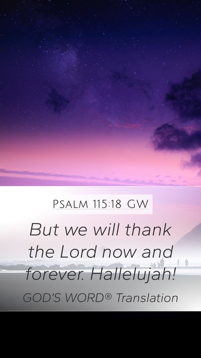 Psalm 115:18 GW Bible Verse Image
