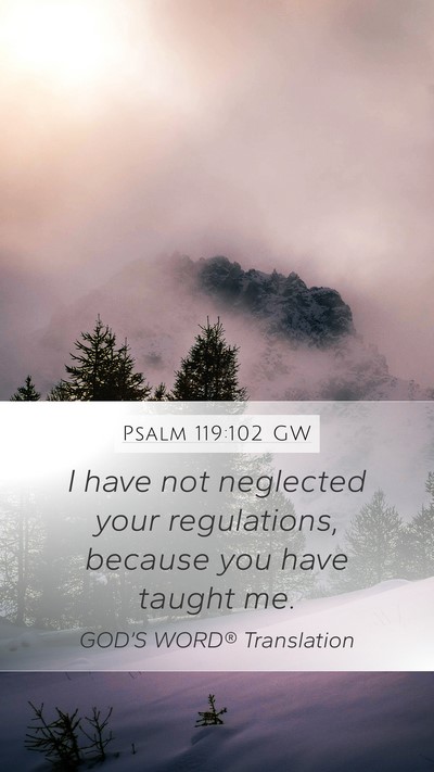 Psalm 119:102 GW Bible Verse Image