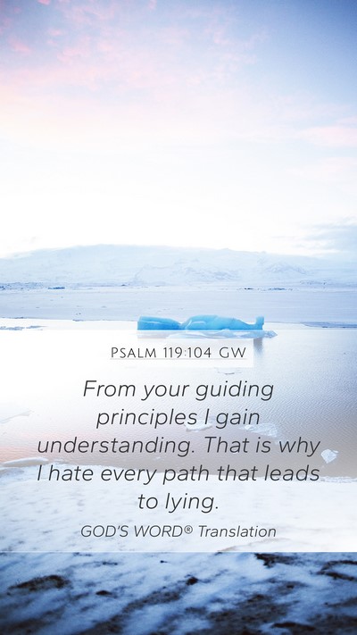 Psalm 119:104 GW Bible Verse Image