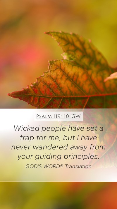Psalm 119:110 GW Bible Verse Image