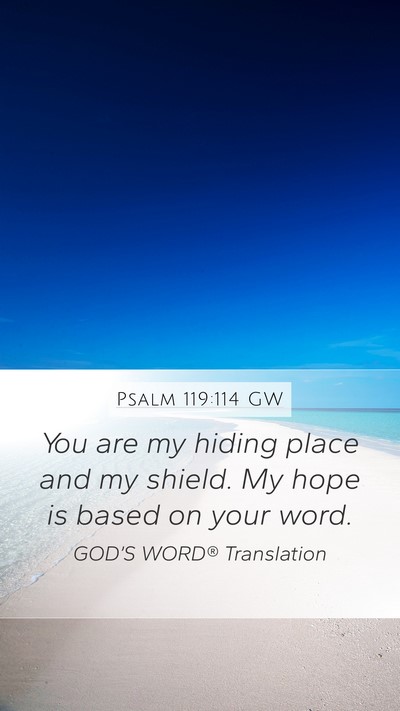 Psalm 119:114 GW Bible Verse Image