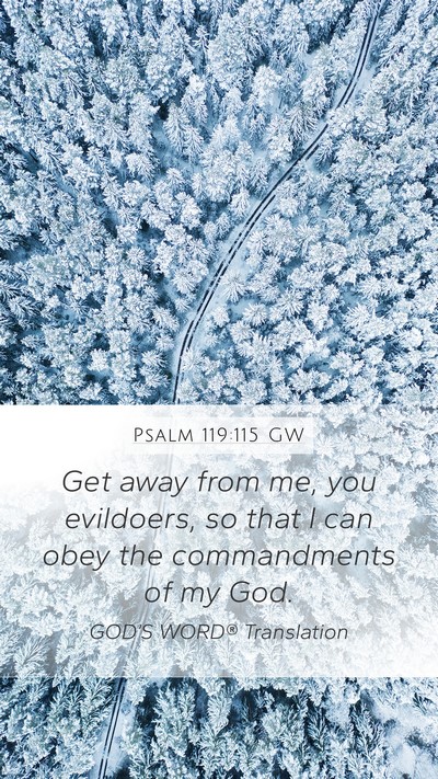 Psalm 119:115 GW Bible Verse Image
