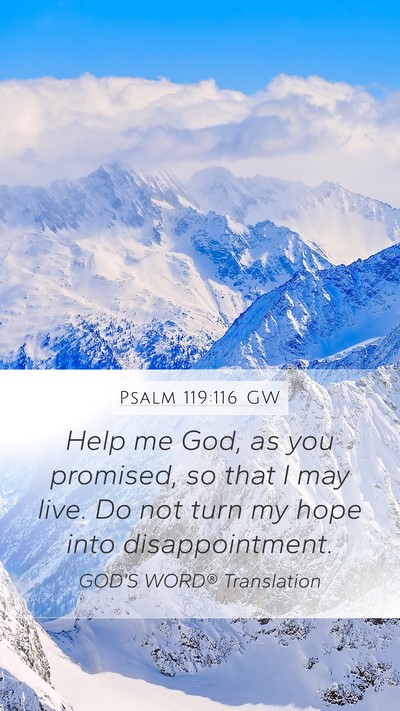 Psalm 119:116 GW Bible Verse Image