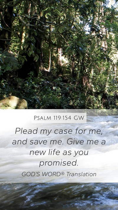 Psalm 119:154 GW Bible Verse Image