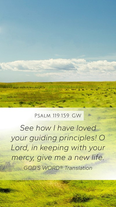 Psalm 119:159 GW Bible Verse Image