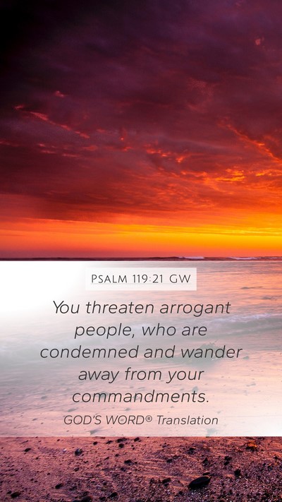 Psalm 119:21 GW Bible Verse Image