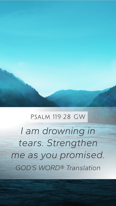 Psalm 119:28 GW Bible Verse Image