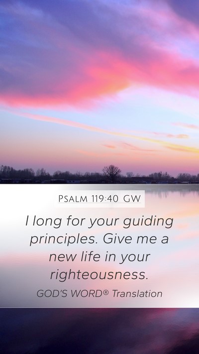 Psalm 119:40 GW Bible Verse Image