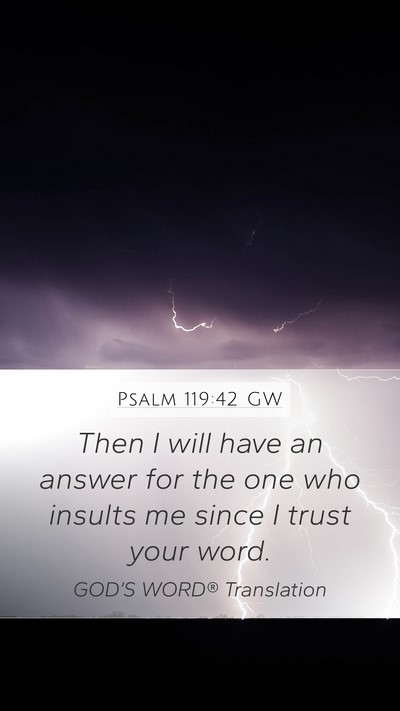 Psalm 119:42 GW Bible Verse Image